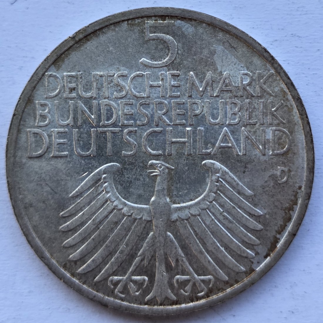  Deutschland: 5 DM Germanisches Museum 1952   