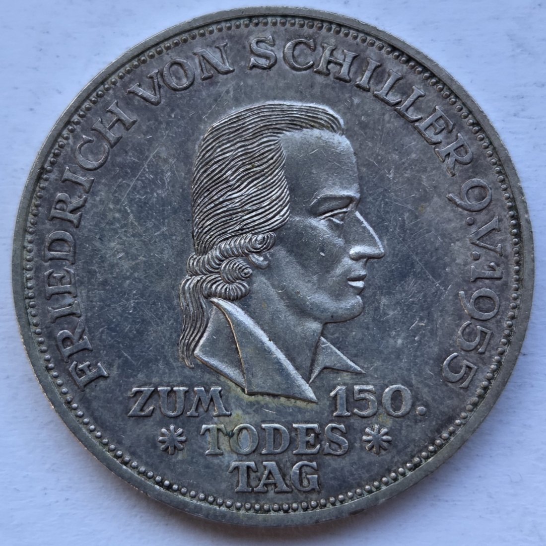  Deutschland: 5 DM Schiller 1955   