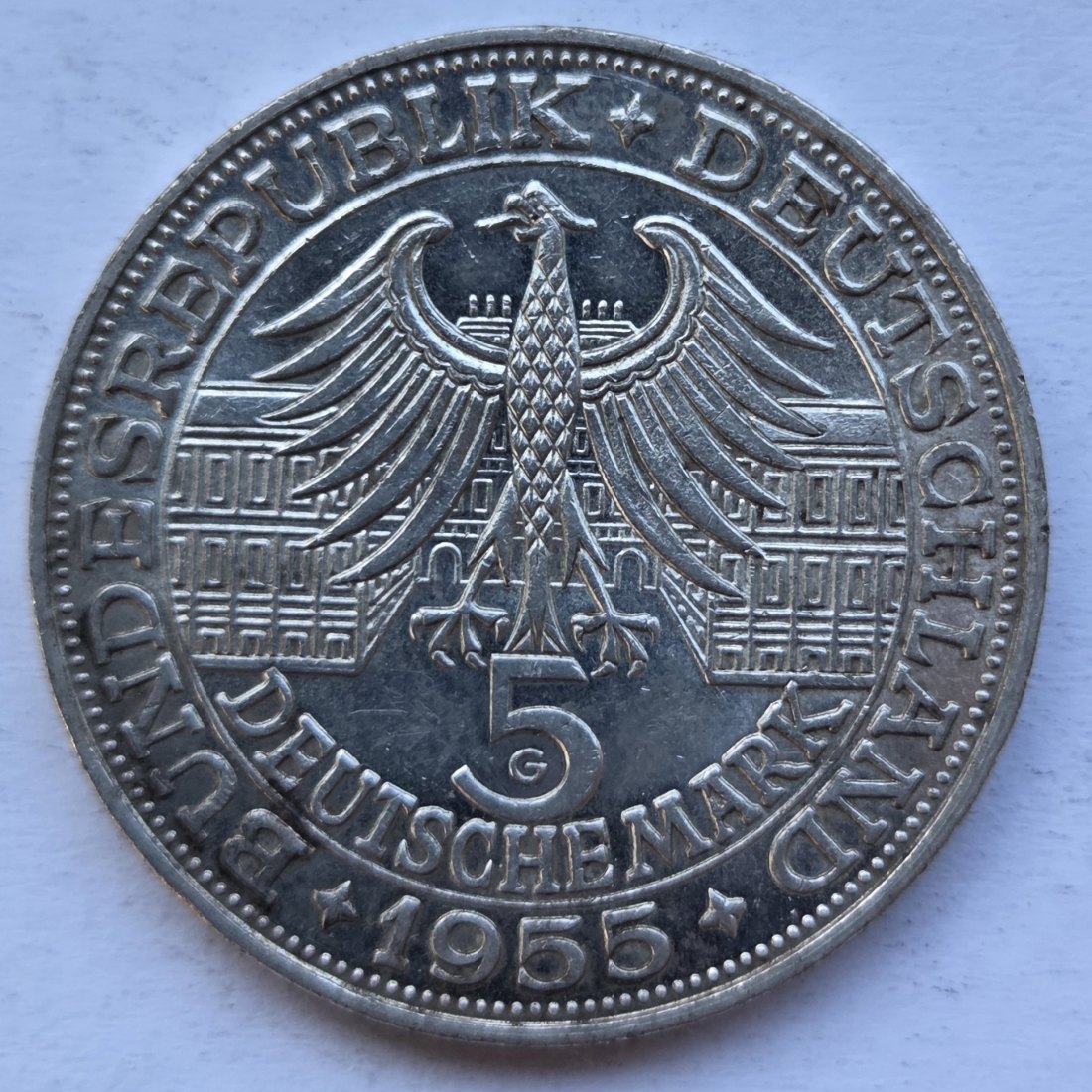 Deutschland: 5 DM Markgraf von Baden 1955   