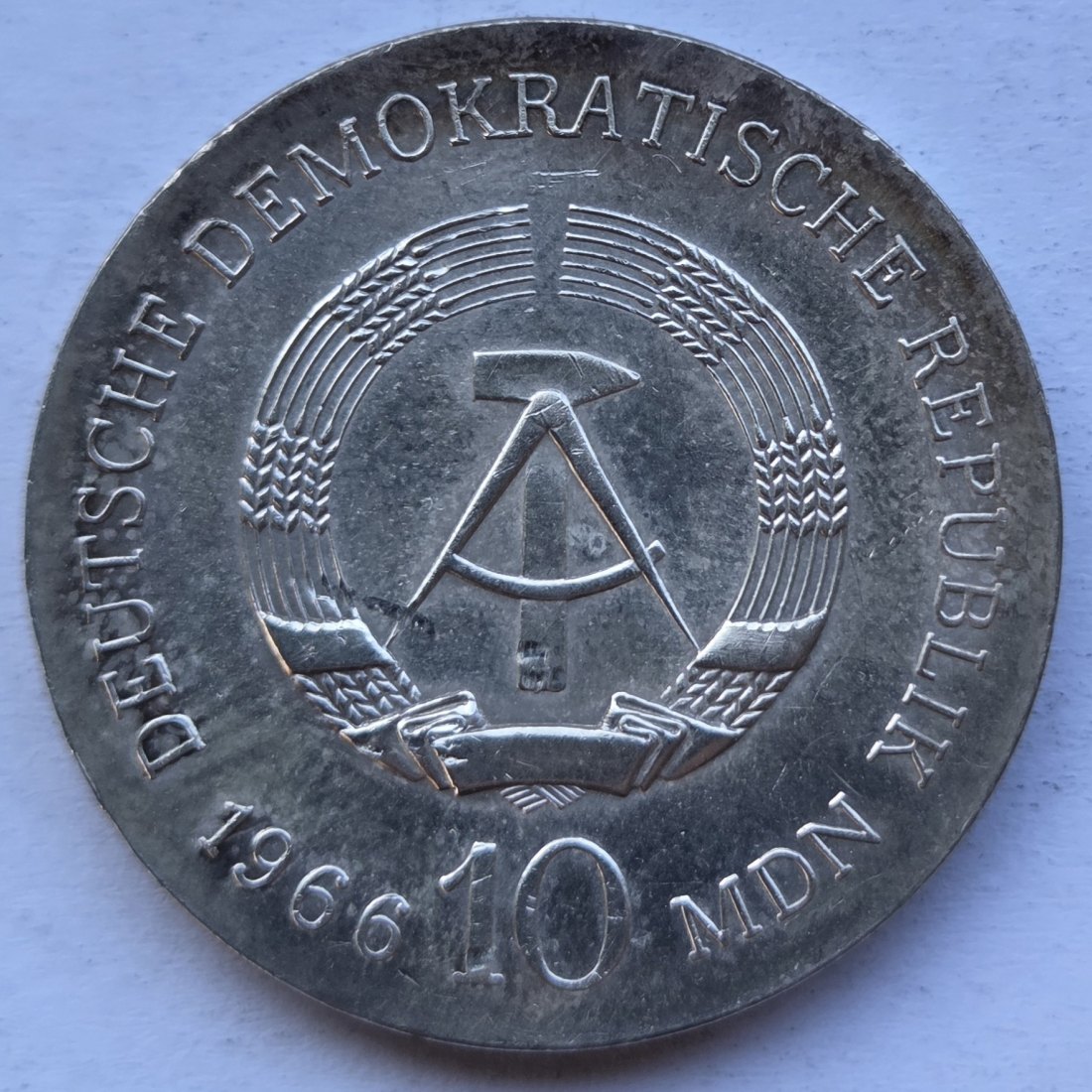  DDR: 10 Mark Schinkel 1966   