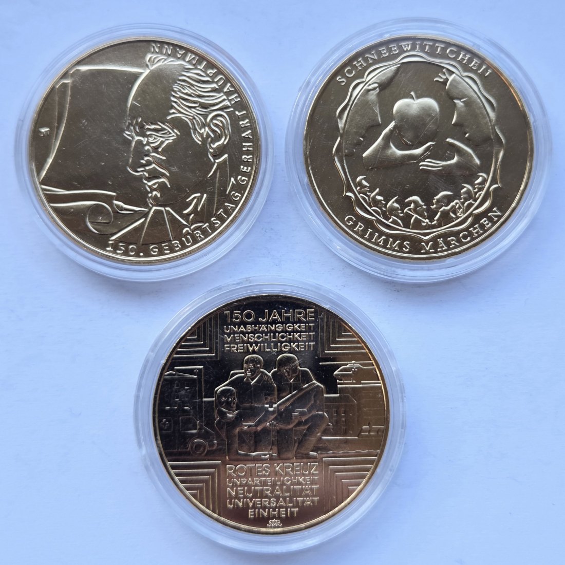  Deutschland: 3 x 10 Euro vergoldet   