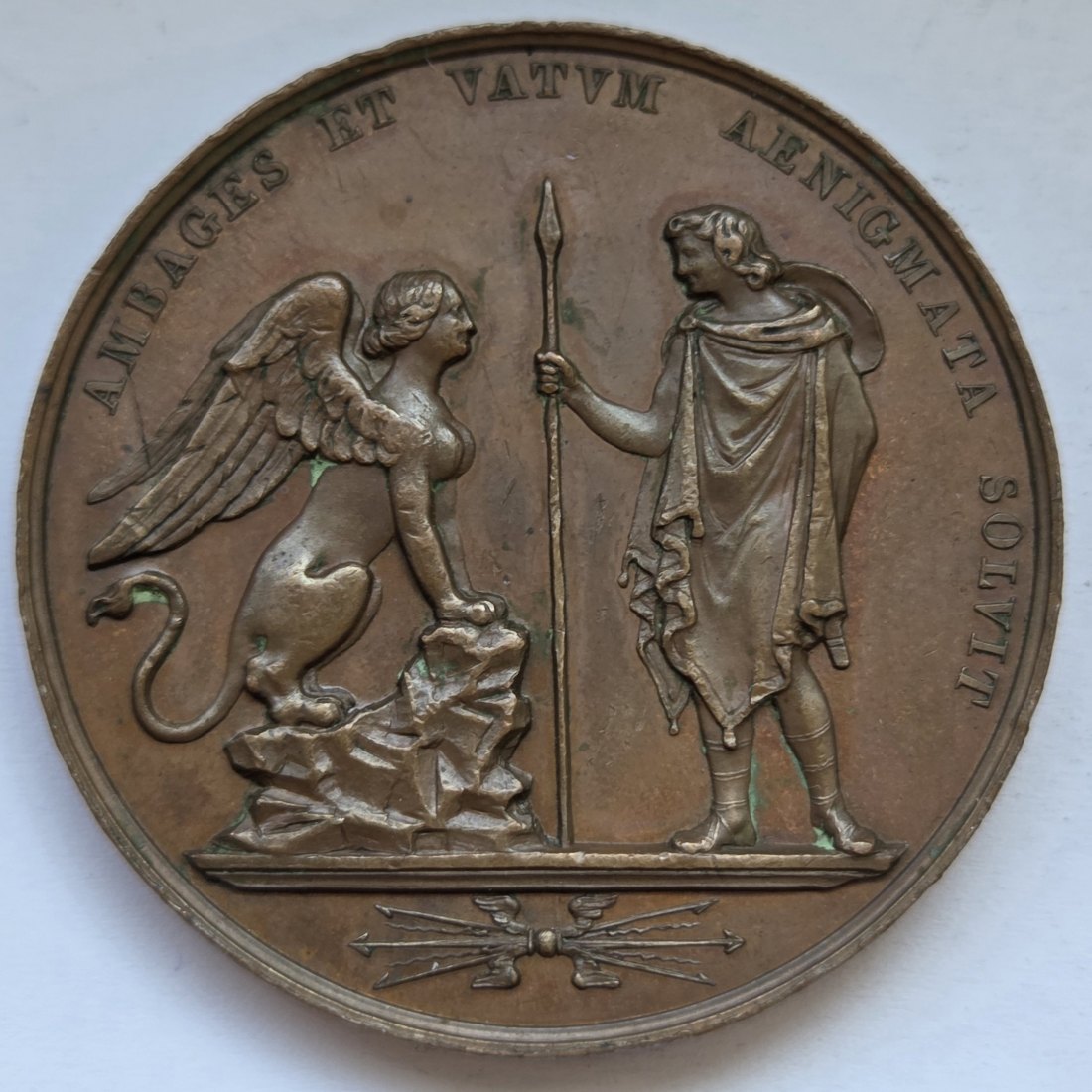  Bronzemedaille auf das 50. Doktorjubiläum des Leipziger Philologen Gottfried Hermann von 1840   