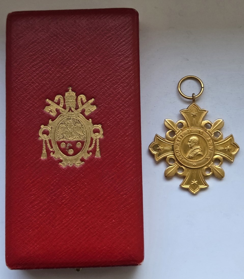  Vergoldetes Ehrenkreuz Pro Ecclesia et Pontifice   
