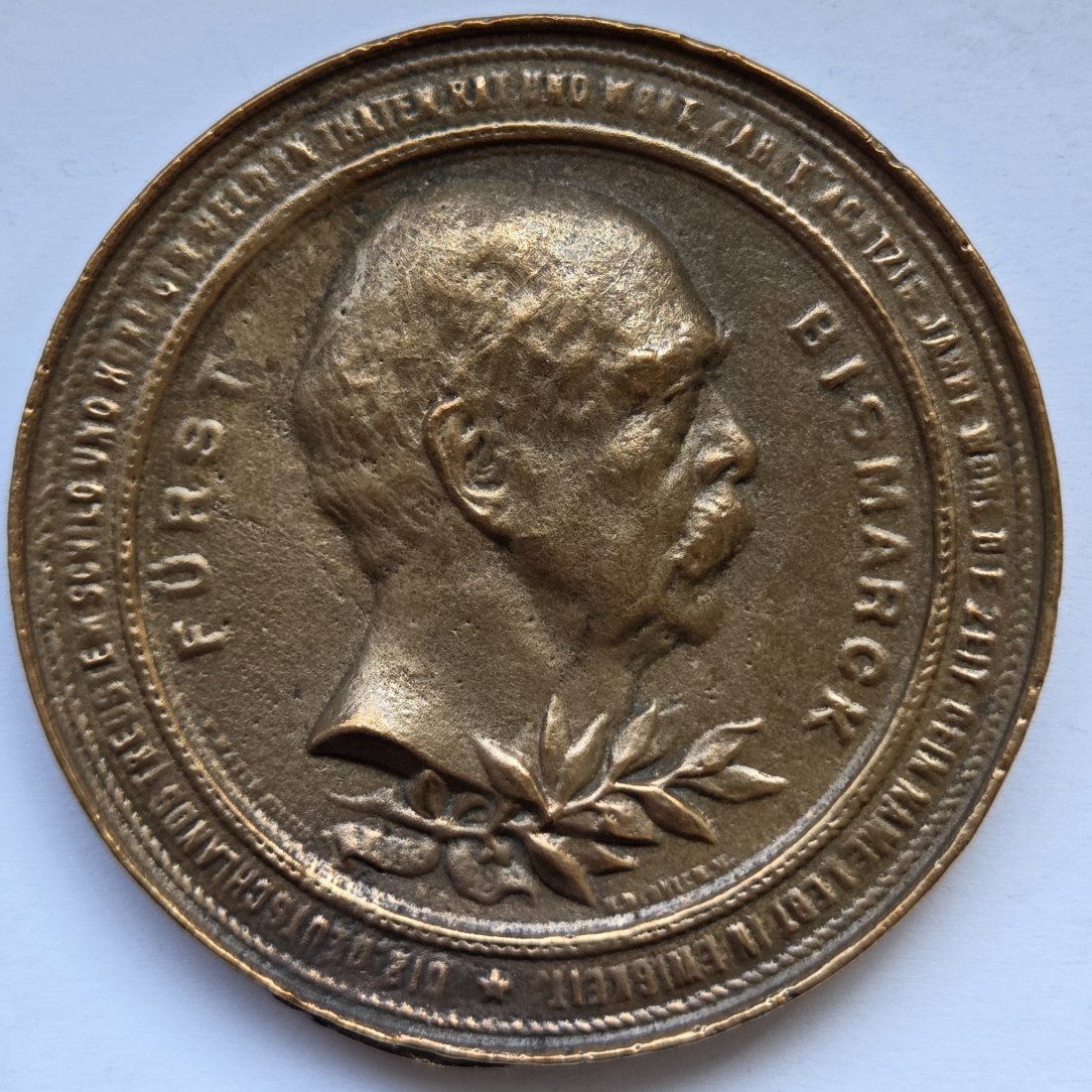  Große Bronzegussmedaille Bismarck   