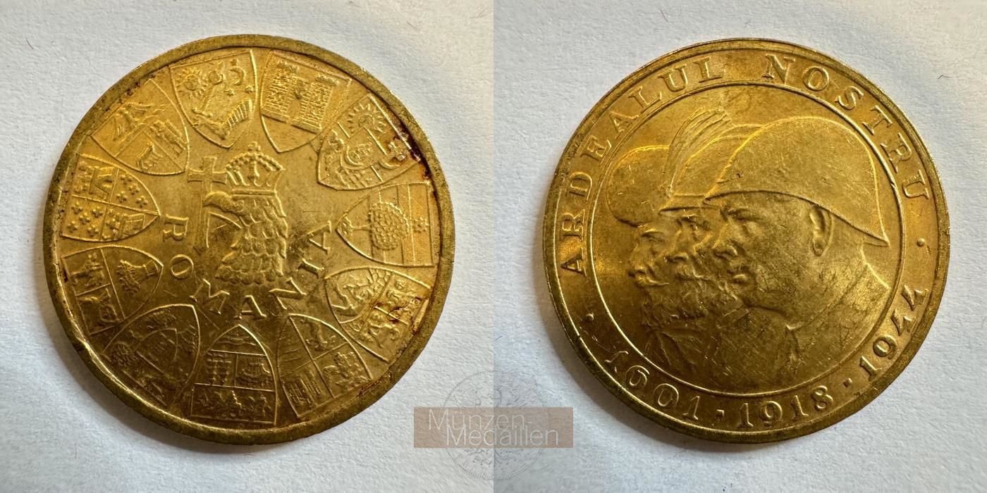  Rumänien, Michael I. 1940-1947.  20 Lei 1944 - drei Könige MM-Frankfurt  5.81g   