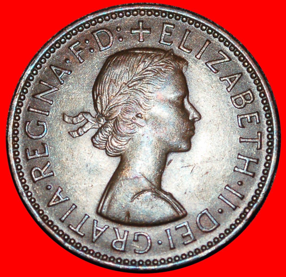  Ⰺ SHIP (1953-1970): GREAT BRITAIN ★ HALF PENNY 1963! ELIZABETH II (1952-2022)★LOW START★NO RESERVE!   