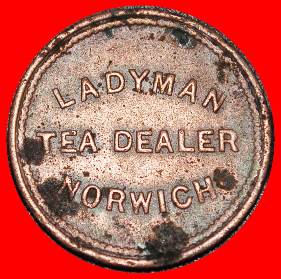  Ⰺ LADYMAN TEA DEALER NORWICH: GREAT BRITAIN★ 1 POUND OF TEA 1851-1901 UNCOMMON★LOW START★NO RESERVE!   