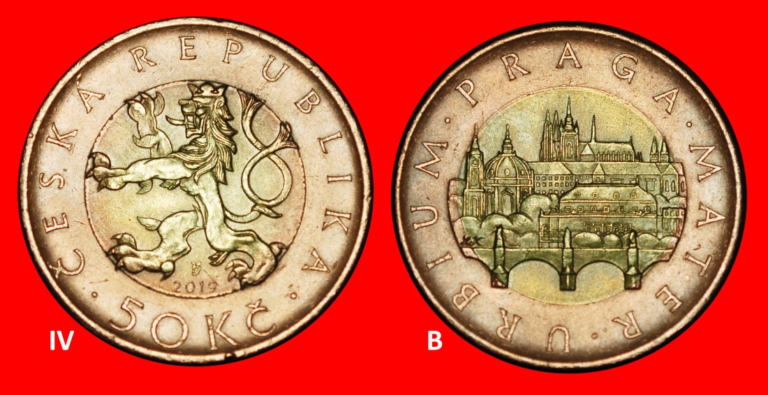 Ⰺ BIMETALLIC (1993-2026): CZECHIA ★ 50 CROWNS 2019! JUST PUBLISHED!★LOW START★NO RESERVE!