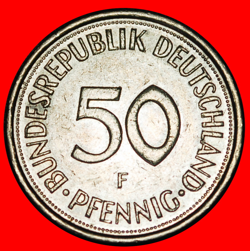 Ⰺ NOT COMMUNIST TYPE (1949-2001):GERMANY★50 PFENNIGS 1990F! BADEN-WUERTTEMBERG★LOW START★NO RESERVE!