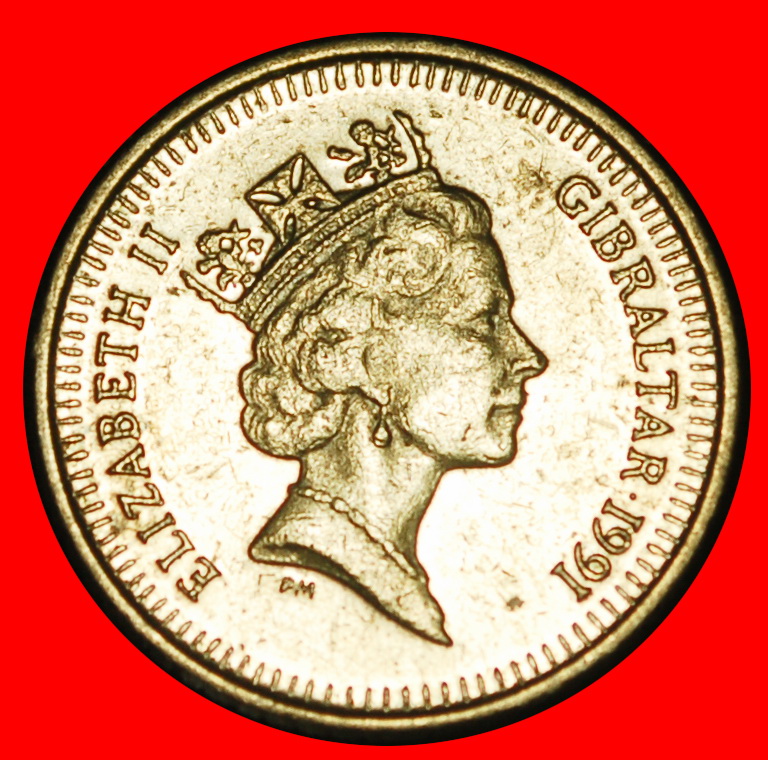  Ⰺ GREAT BRITAIN (1988-2003): GIBRALTAR★ 5 PENCE 1991AA! ELIZABETH II 1953-2022★LOW START★NO RESERVE!   