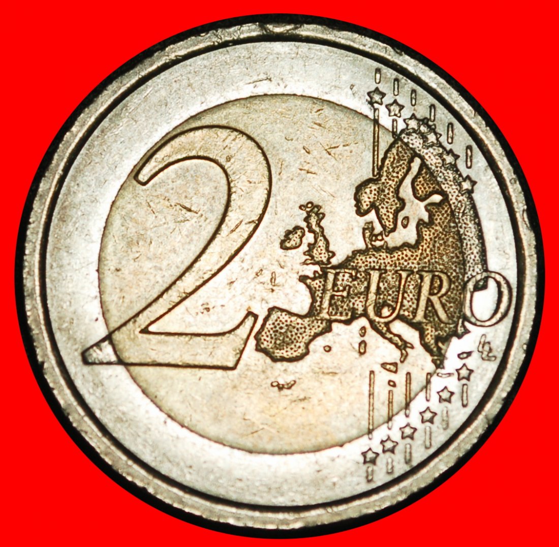  Ⰿ NON-PHALLIC TYPE 2008-2025: ITALY ★ 2 EUROS 2021R! DANTE (1265-1321) A I r1!★LOW START★NO RESERVE!   