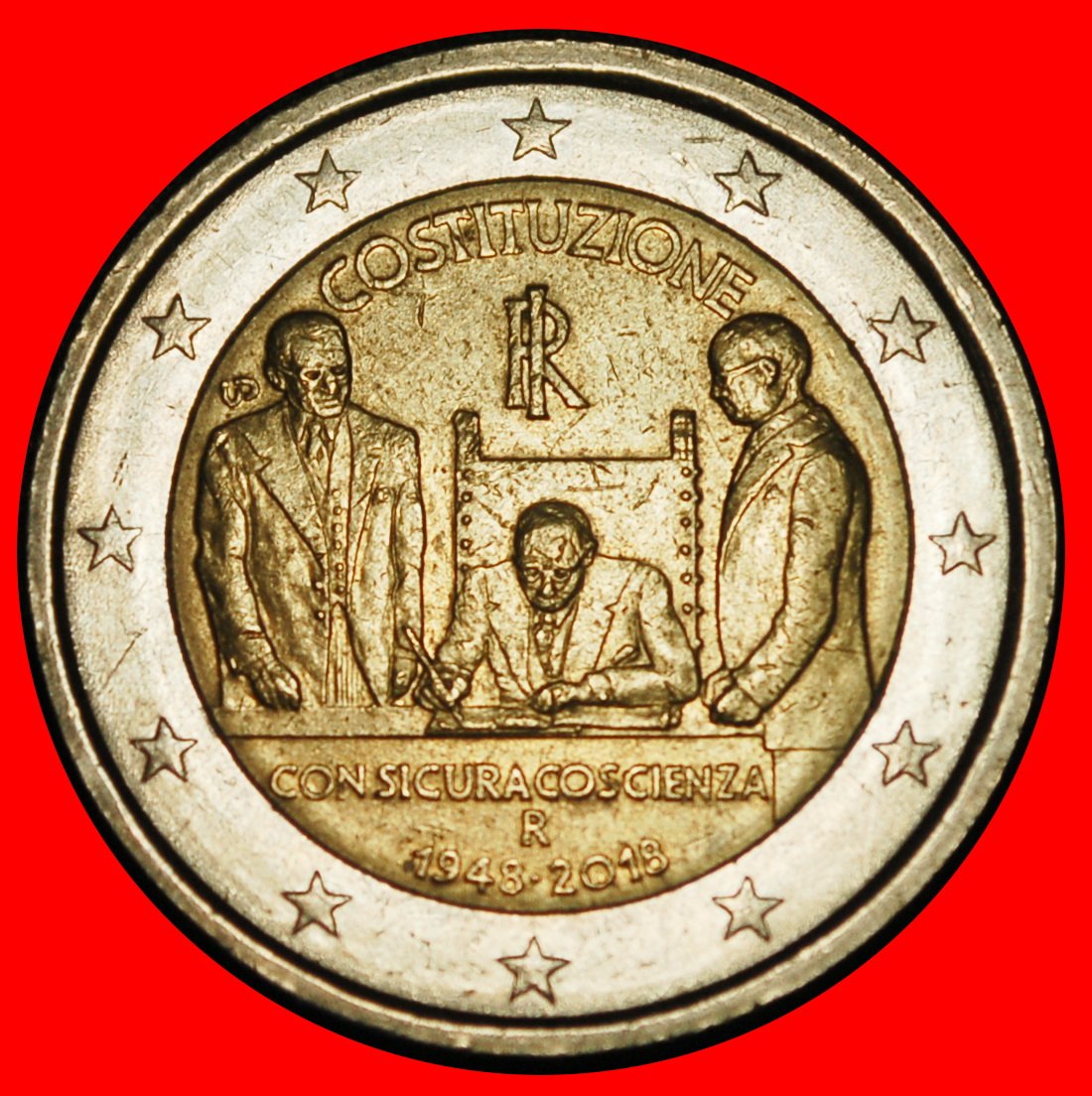  Ⰿ NON-PHALLIC TYPE 2008-2025: ITALY ★ 2 EUROS 1948-2018R! BOOK ON TABLE I r1!★LOW START★NO RESERVE!   