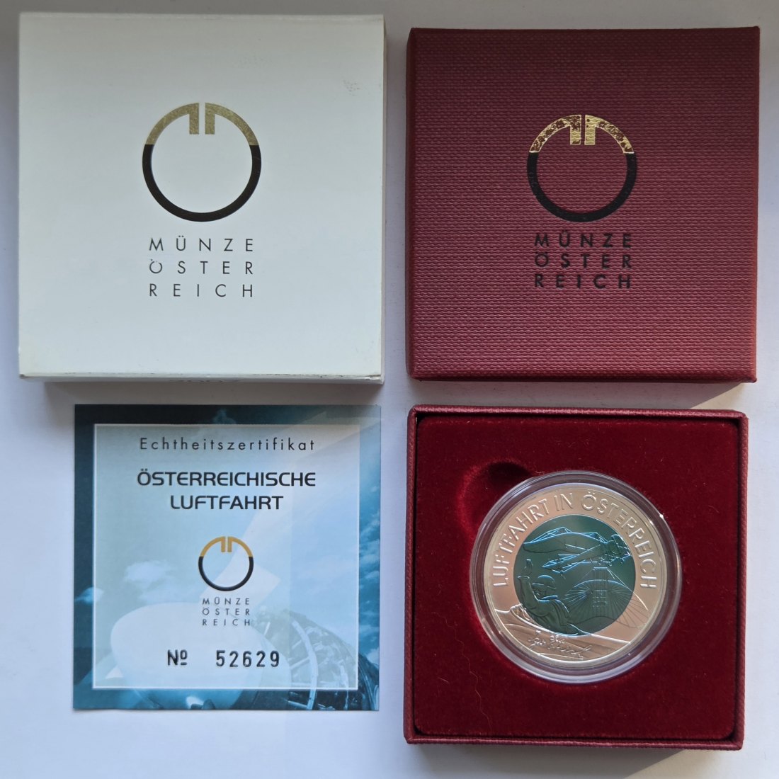  Österreich: 25 Euro Niob Luftfahrt 2007   