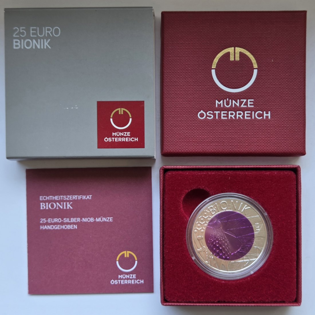  Österreich: 25 Euro Niob Bionik 2012   