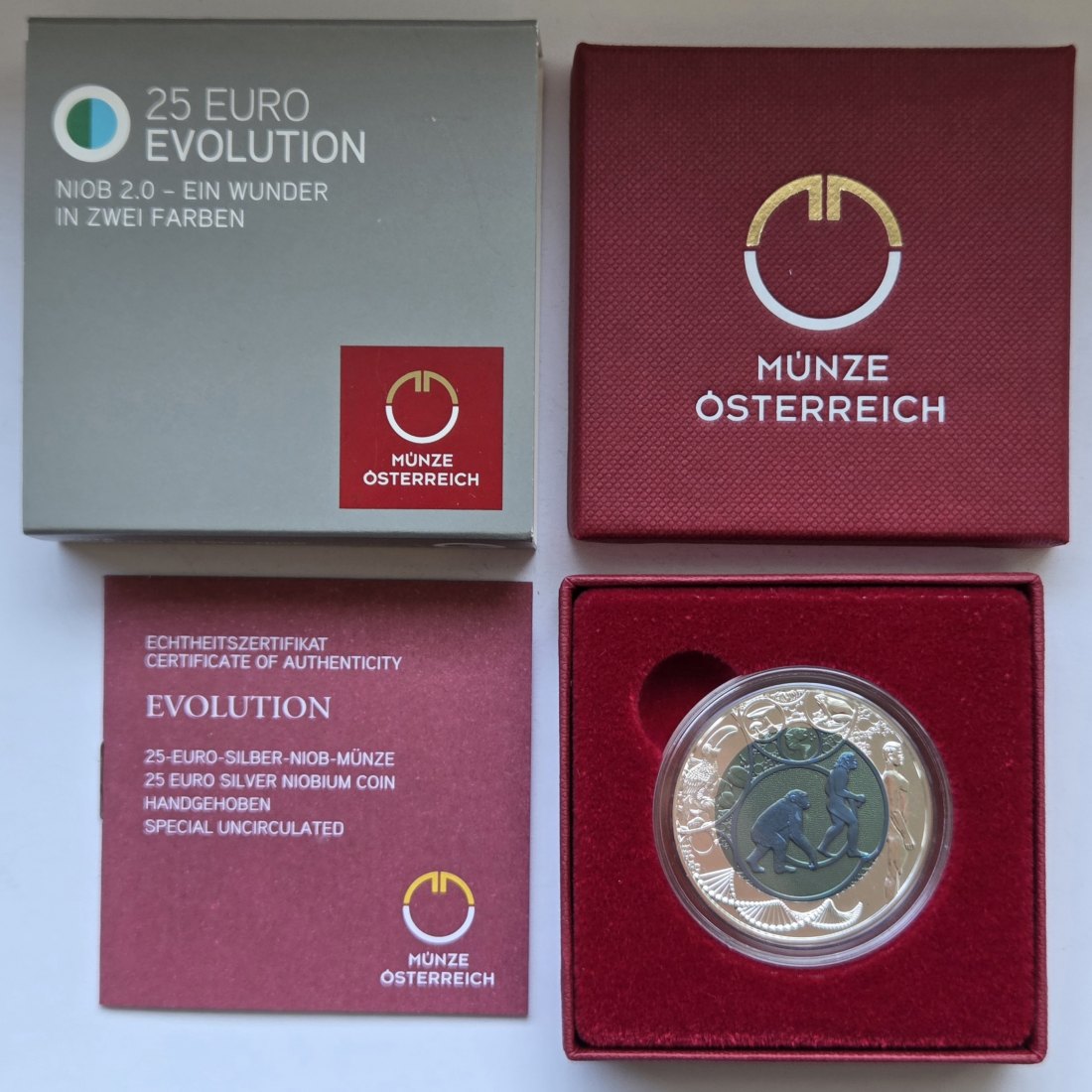  Österreich: 25 Euro Niob Evolution 2014   