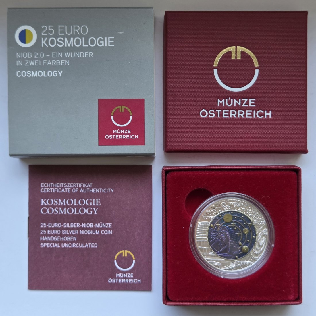  Österreich: 25 Euro Niob Kosmologie 2015   