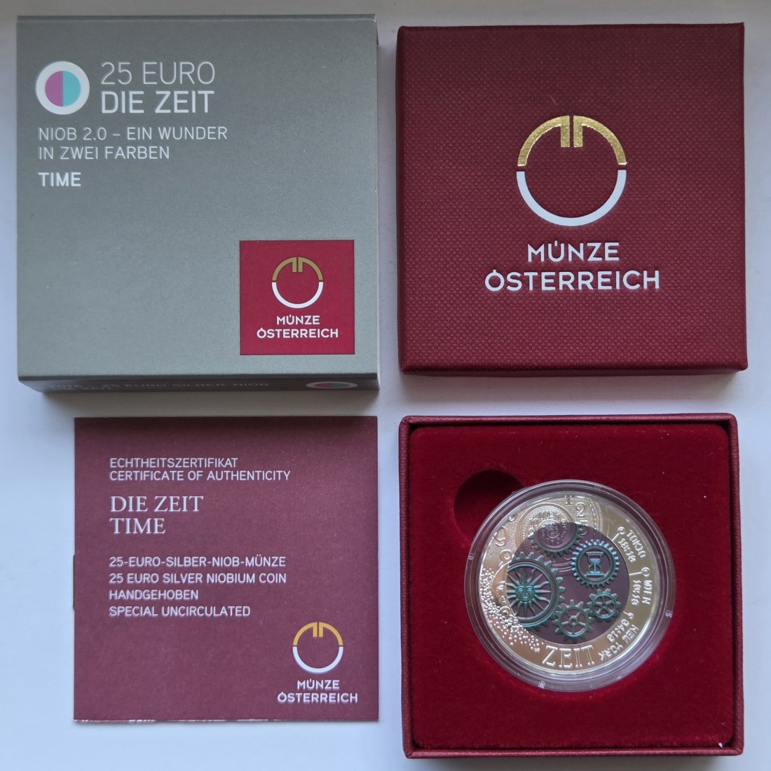  Österreich: 25 Euro Niob Zeit 2016   