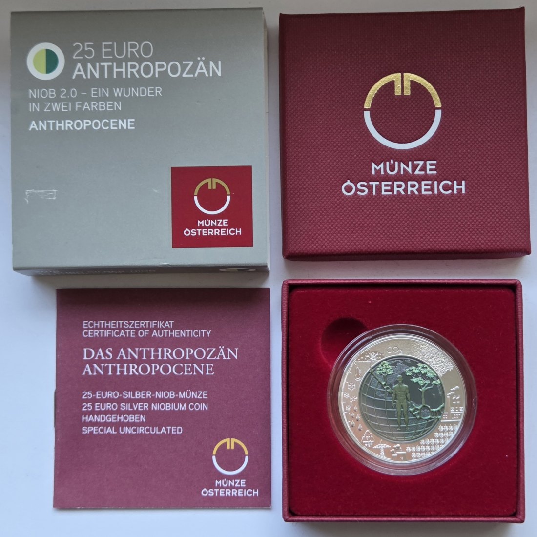  Österreich: 25 Euro Niob Anthropozän 2018   