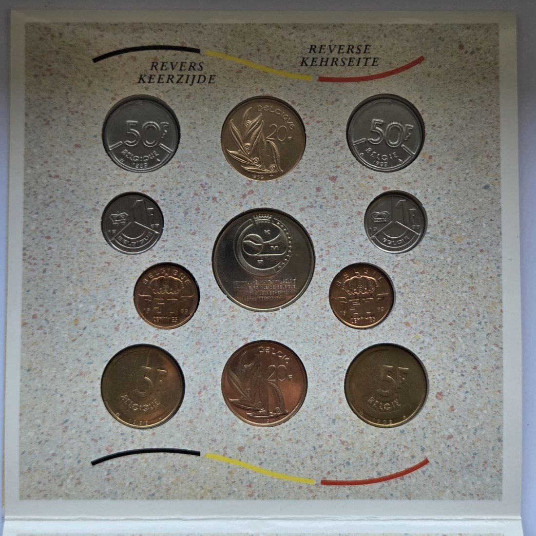  Belgien: Kursmünzensatz 1989   