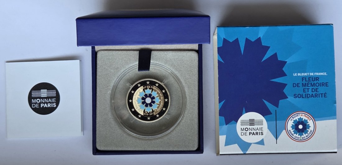  Frankreich: 2 Euro Fleur de Mémoire et de Solidarité 2018, Proof/PP   