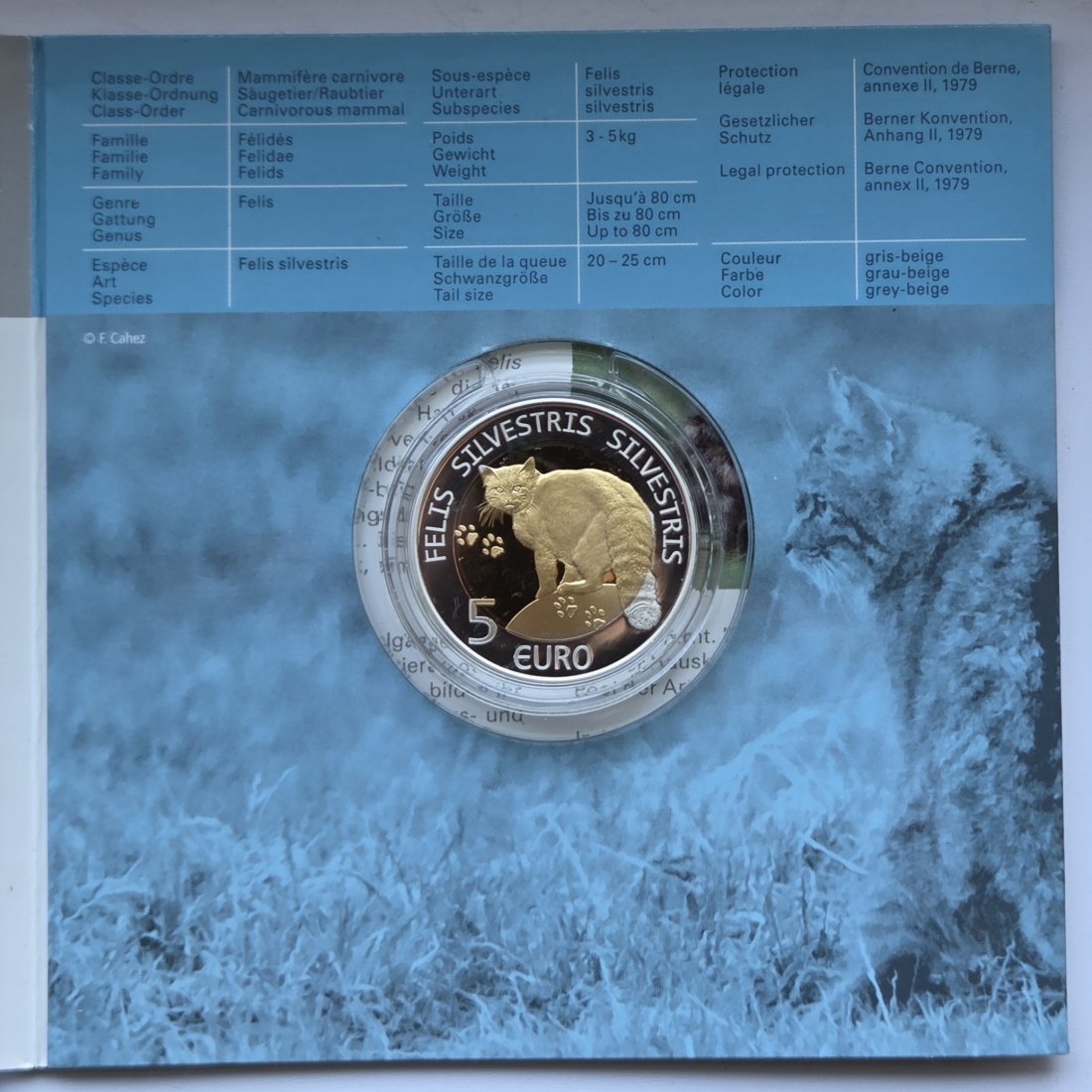  Luxemburg: 5 Euro Wildkatze 2015   