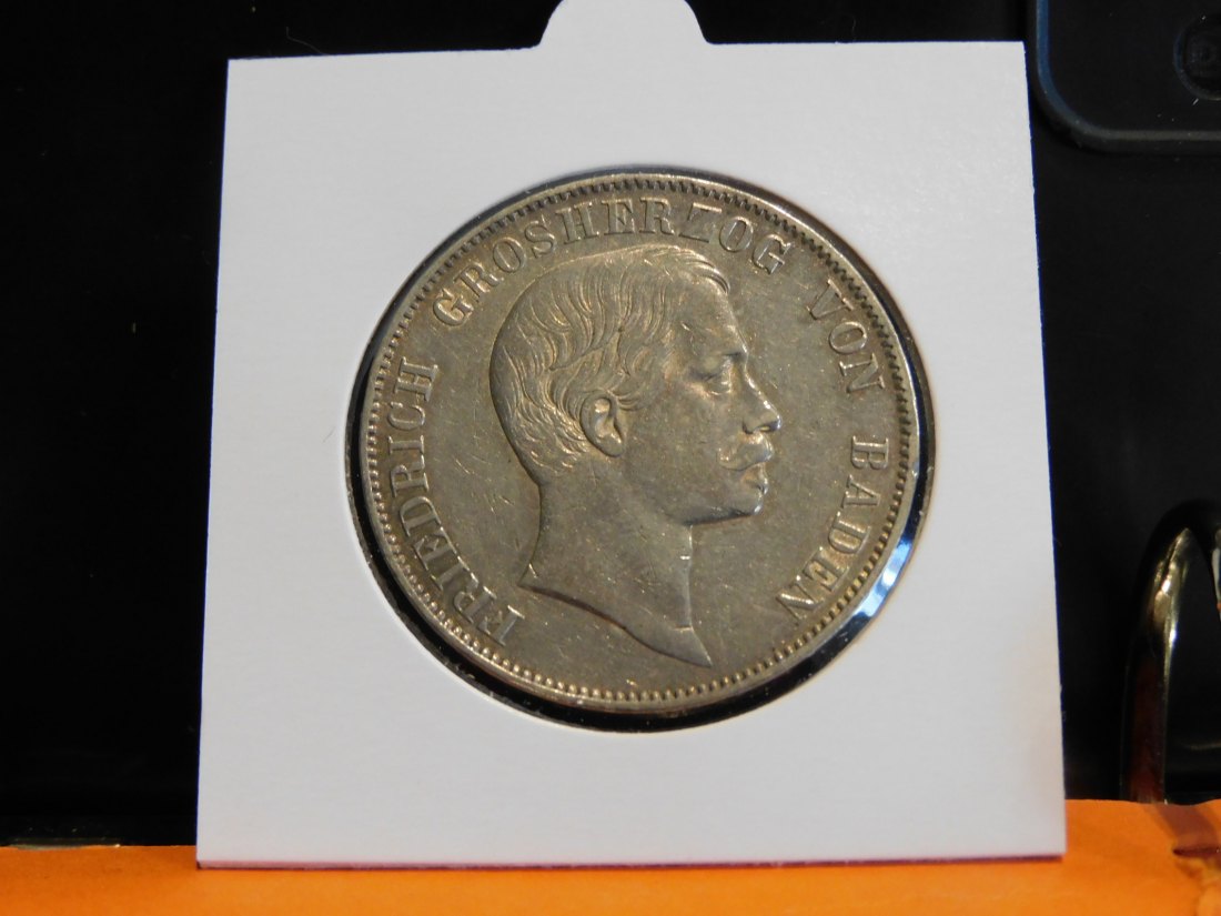 GERMANY 1 THALER 1858 BADEN.GRADE-PLEASE SEE PHOTOS.