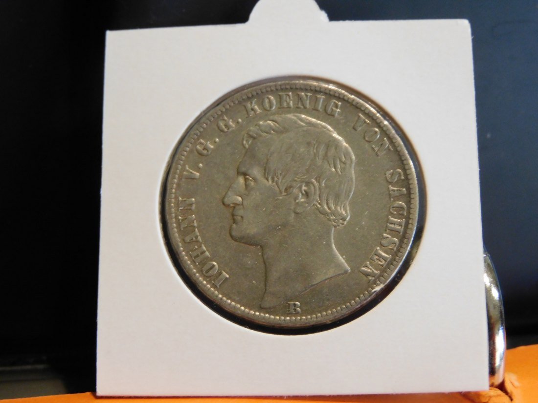 GERMANY 1 THALER 1870 SAXONY.GRADE-PLEASE SEE PHOTOS.