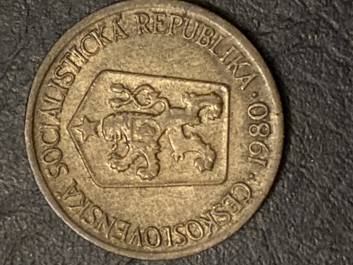  Münze Münzen Umlaufmünze Tschechoslowakei 1 Krone 1980   