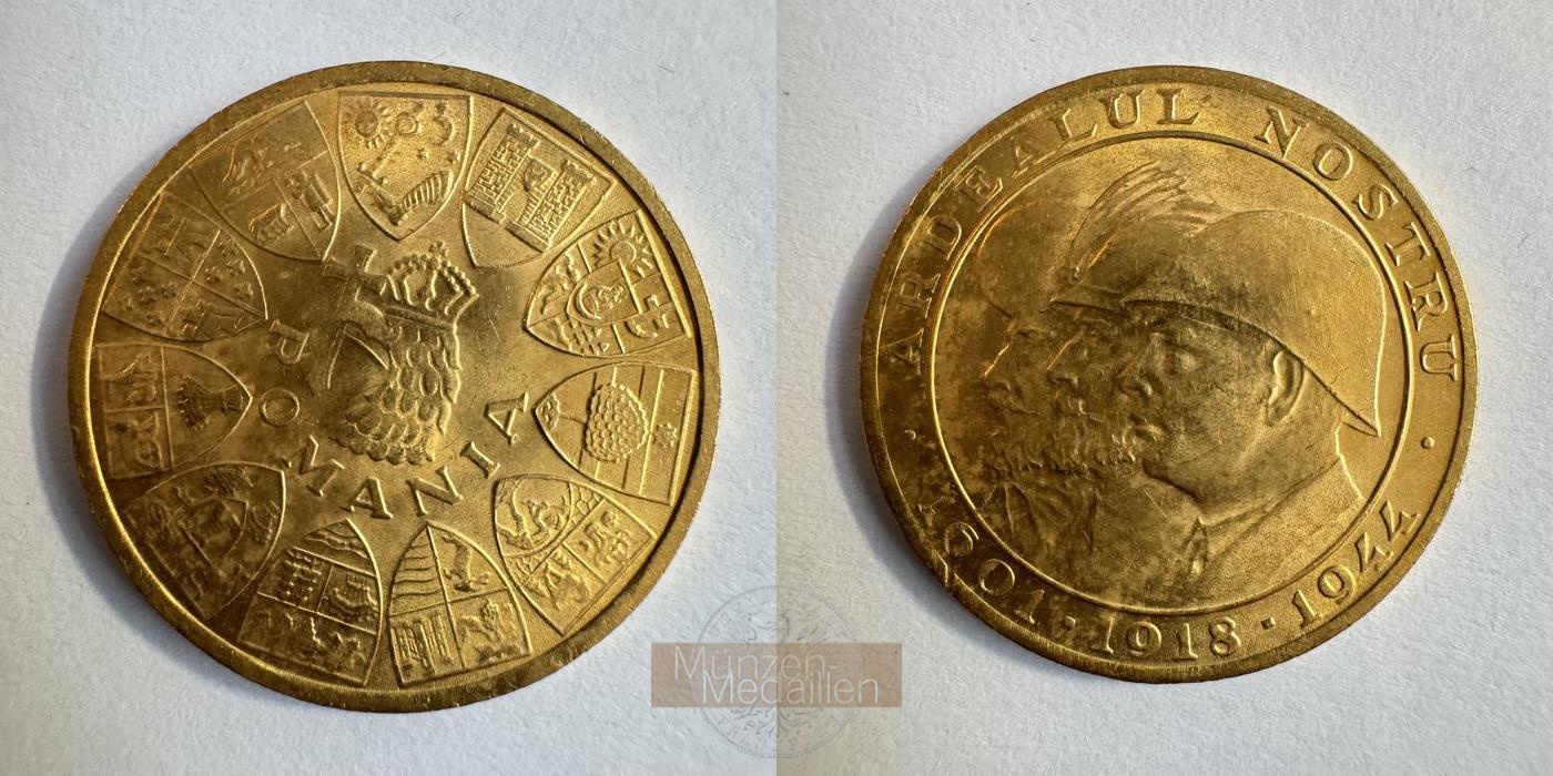  Rumänien, Michael I. 1940-1947.  20 Lei 1944 - drei Könige MM-Frankfurt Feingold: 5.81g   