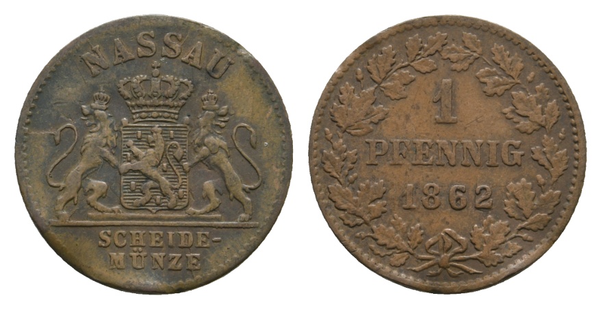  Altdeutschland; Kleinmünze 1862   