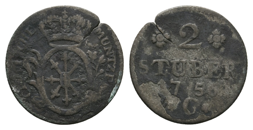  Altdeutschland; Kleinmünze 1756   