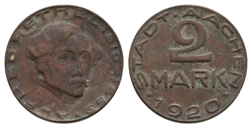  Aachen, 2 Maerk 1920   