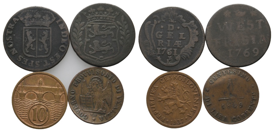  Ausland; Lot Kleinmünzen (4 Stück)   