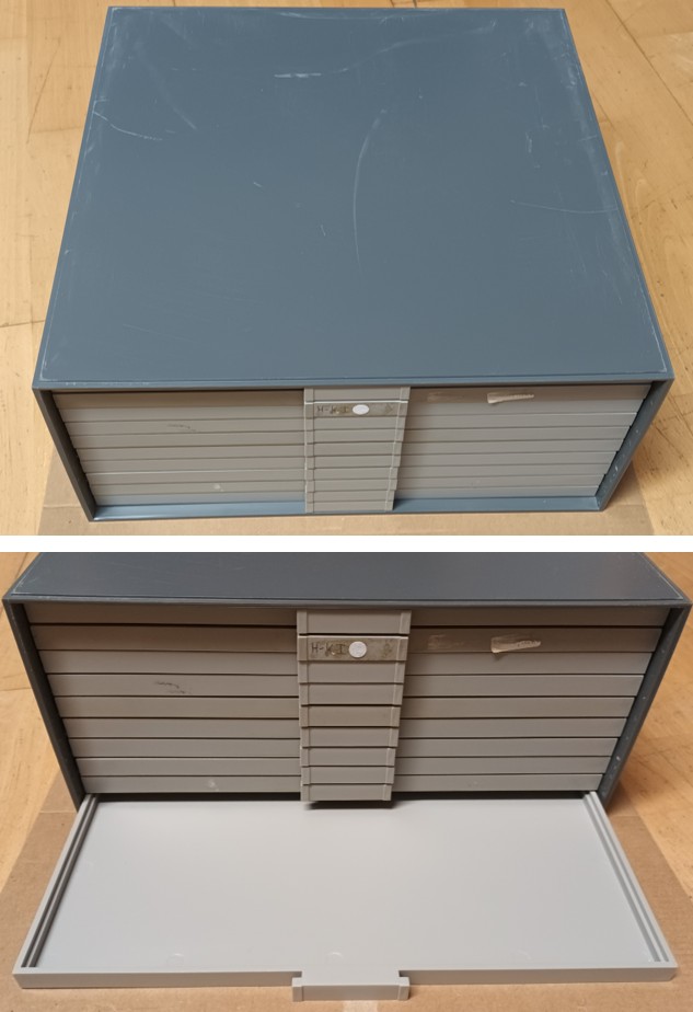  BEBA Münzen-Kasten 6100/10 Schubladen/ohne Einteilungen; gebraucht   