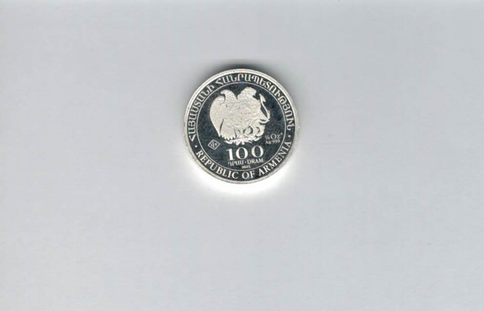  100 Dram 2025 1/4 Oz Unze Arche Noah Noah´s Ark silber 999 Armenien Spittalgold9800 (5400   