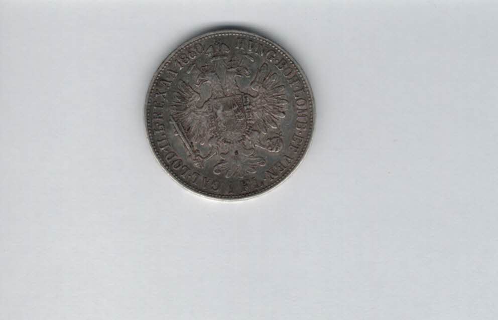  1 Gulden Florin 1860 11,11g fein silber Österreich Franz Joseph I. Spittalgold9800 (4506   