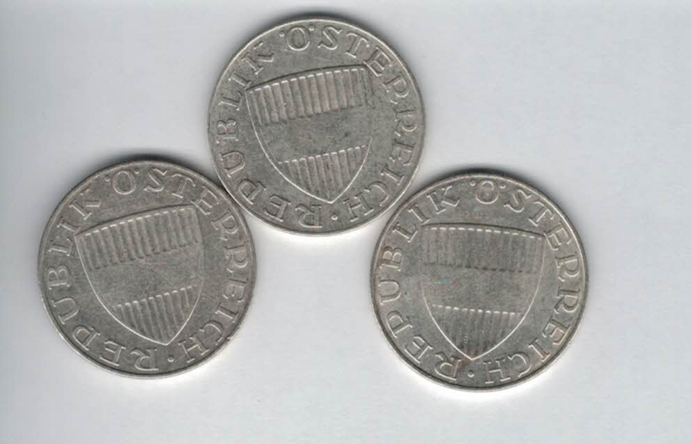  10 Schilling 1957 1958 1959 Ag silber á 4,8g fein Österreich 2. Republik Spittalgold9800 (4785)   