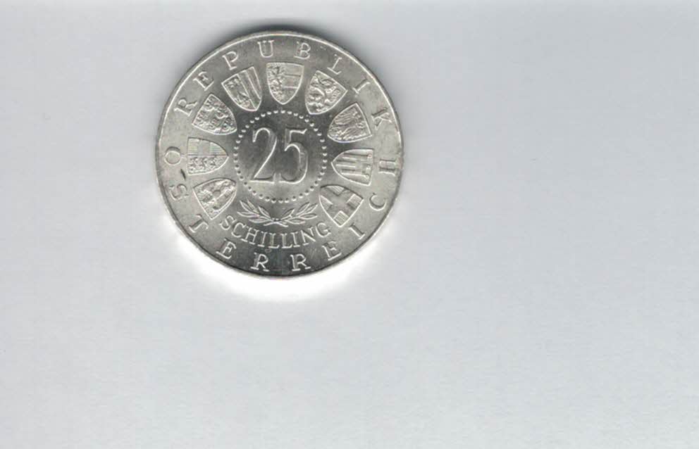  25 Schilling 1962 Anton Bruckner silber 10,4g fein Österreich 2. Rep Spittalgold9800 (4588/8)   