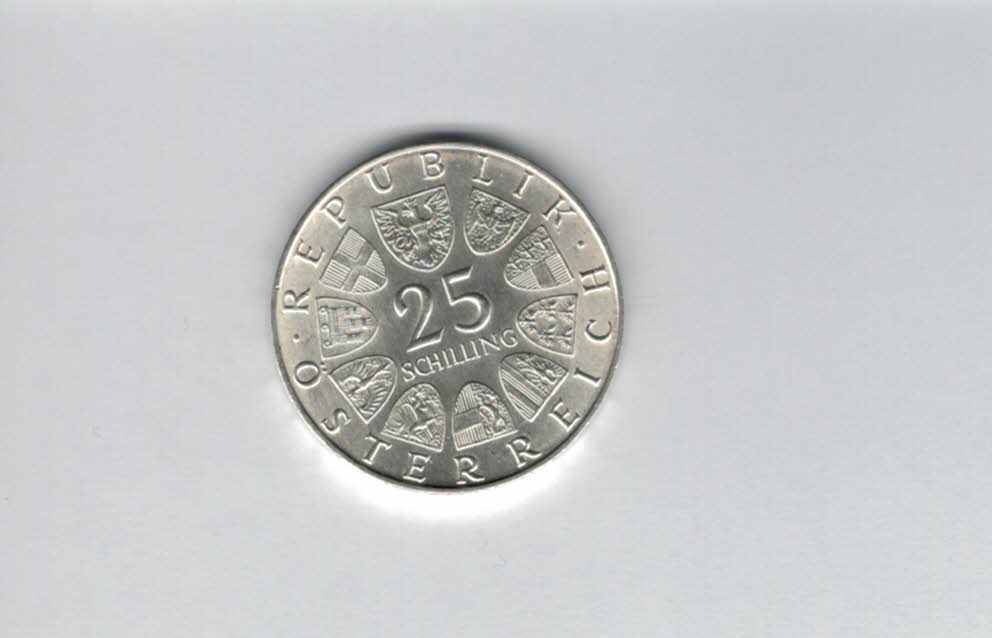  25 Schilling 1972 Carl Michael Ziehrer silber 10,4g fein Österreich 2.Rep Spittalgold9800 (04588/18   