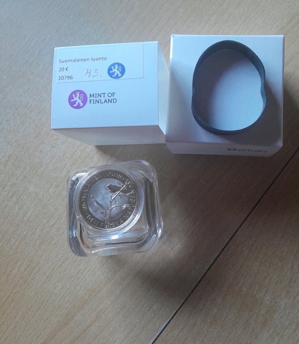  20 Euro 2017 PP Finnlands Natur Probe nummeriert im Glas + Zert. nur 100 Stück   