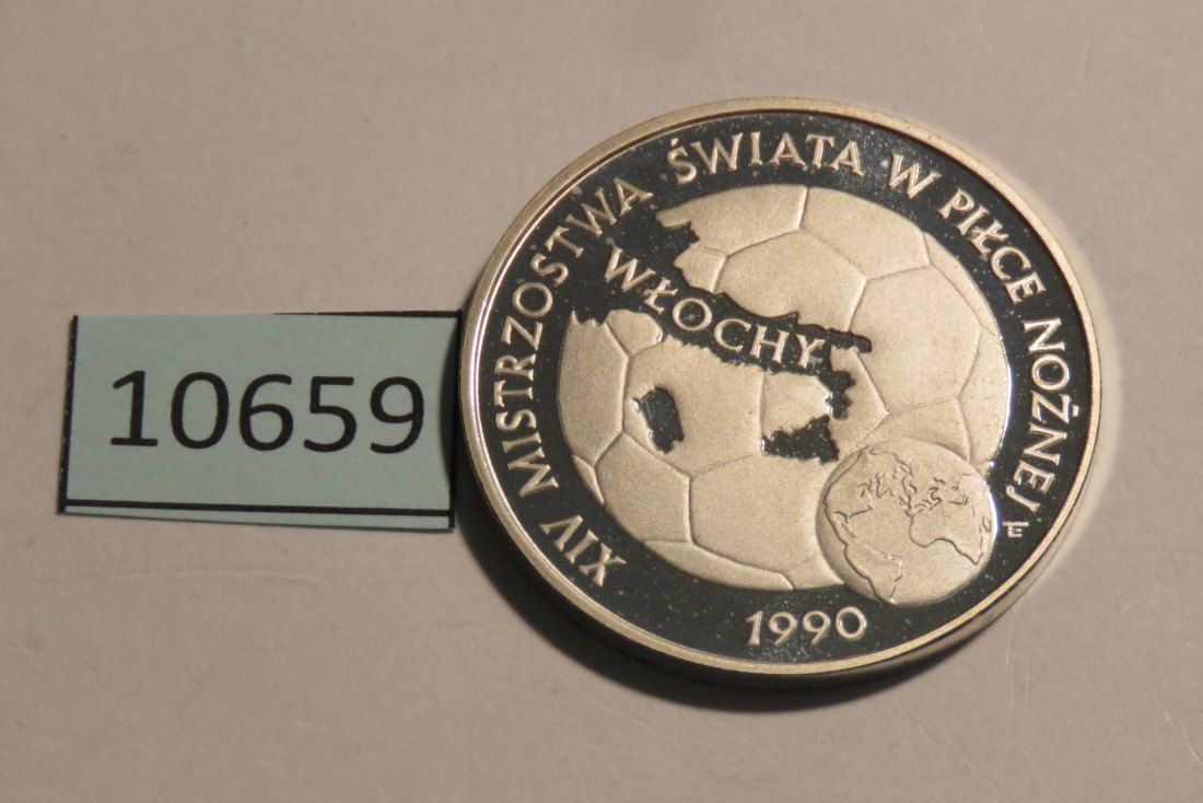  10659 Polen 1989 - 20.000 Zloty - Fußball 2 -  19,3 g SILBER 0.750   