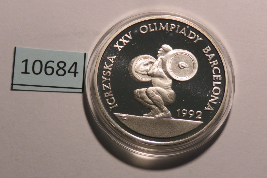  10684 Polen 1991 - 200.000 Zloty - Olympia Gewichtheben -  31,1 g SILBER 0.925   