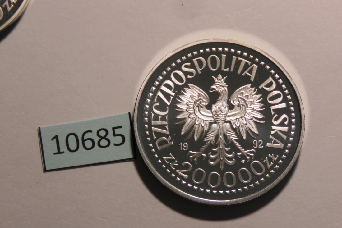  10685 Polen 1992 - 200.000 Zloty - EXPO Sevilla -  31,1 g SILBER 0.999   