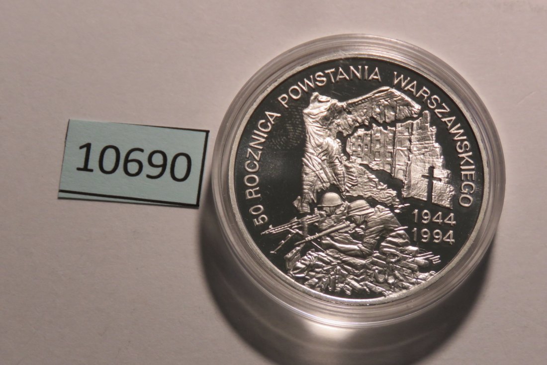  10690 Polen 1994 - 300.000 Zloty - Warschauer Aufstand -  31,1 g SILBER 0.999   