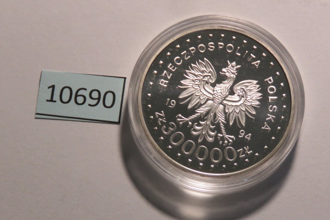 10690 Polen 1994 - 300.000 Zloty - Warschauer Aufstand -  31,1 g SILBER 0.999   