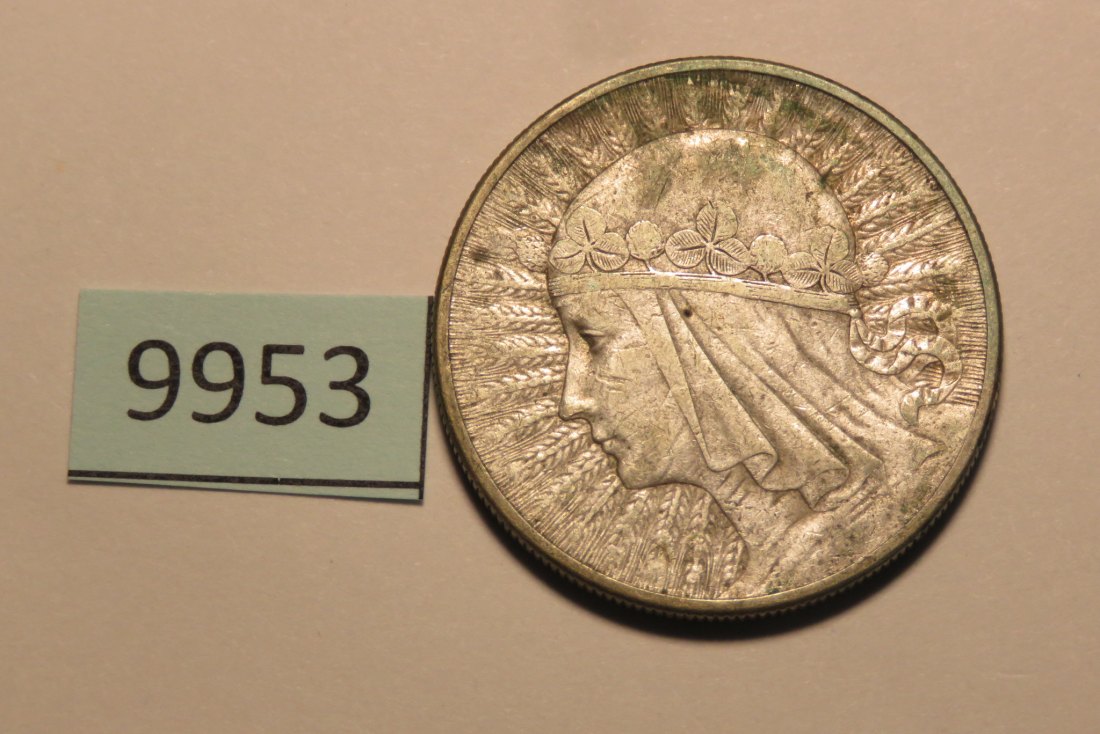  9953 Polen 1932 - 10 Zloty - Jadwiga -  22,0 g SILBER 0.750   
