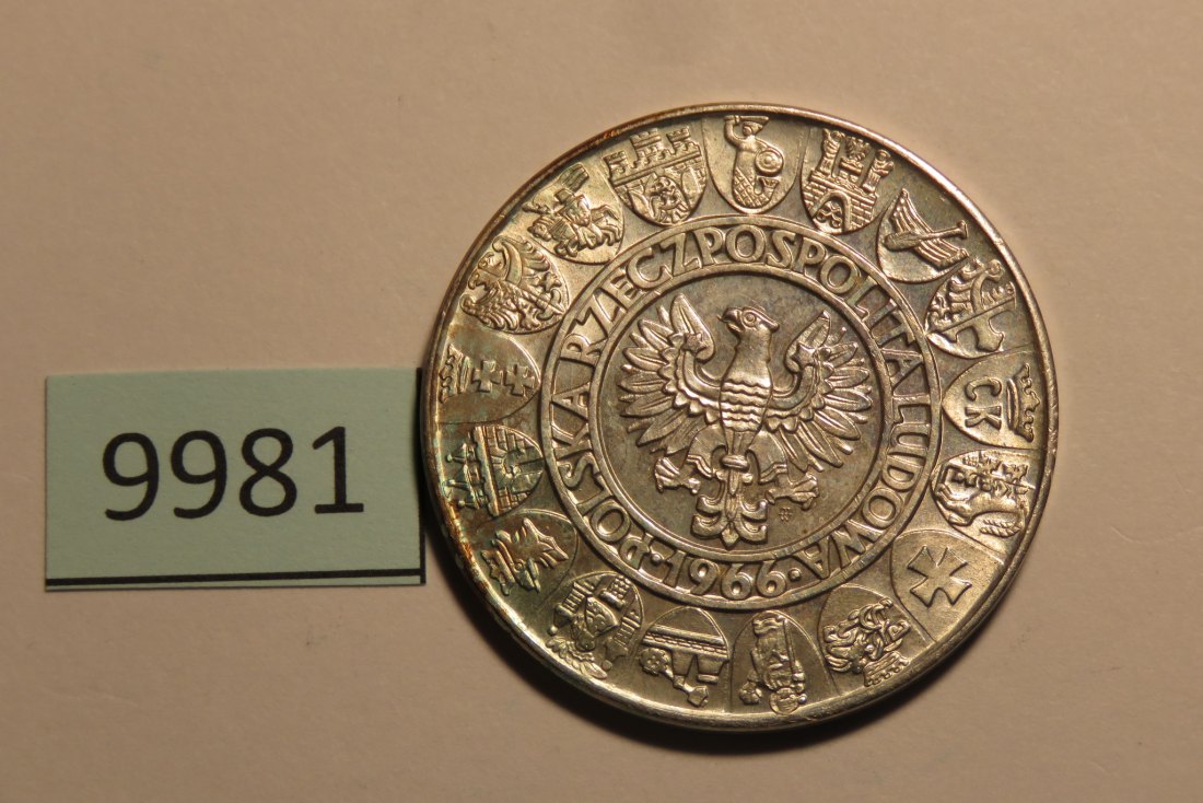  9981 Polen 1966 - 100 Zloty - Miezko + Dabrowka -  20,0 g SILBER 0.900   