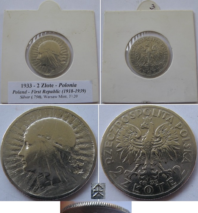  1933-Poland-2 Złote (Polonia)-interwar silver coin   