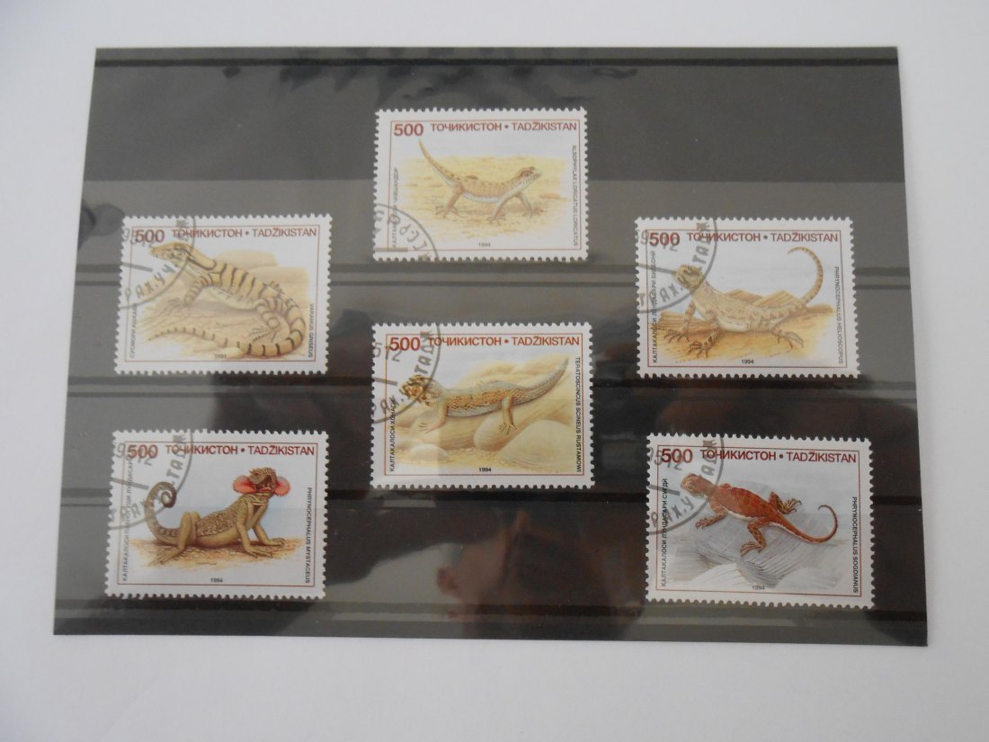  Briefmarken Tadschikistan 1994 -Reptilien- (101)   