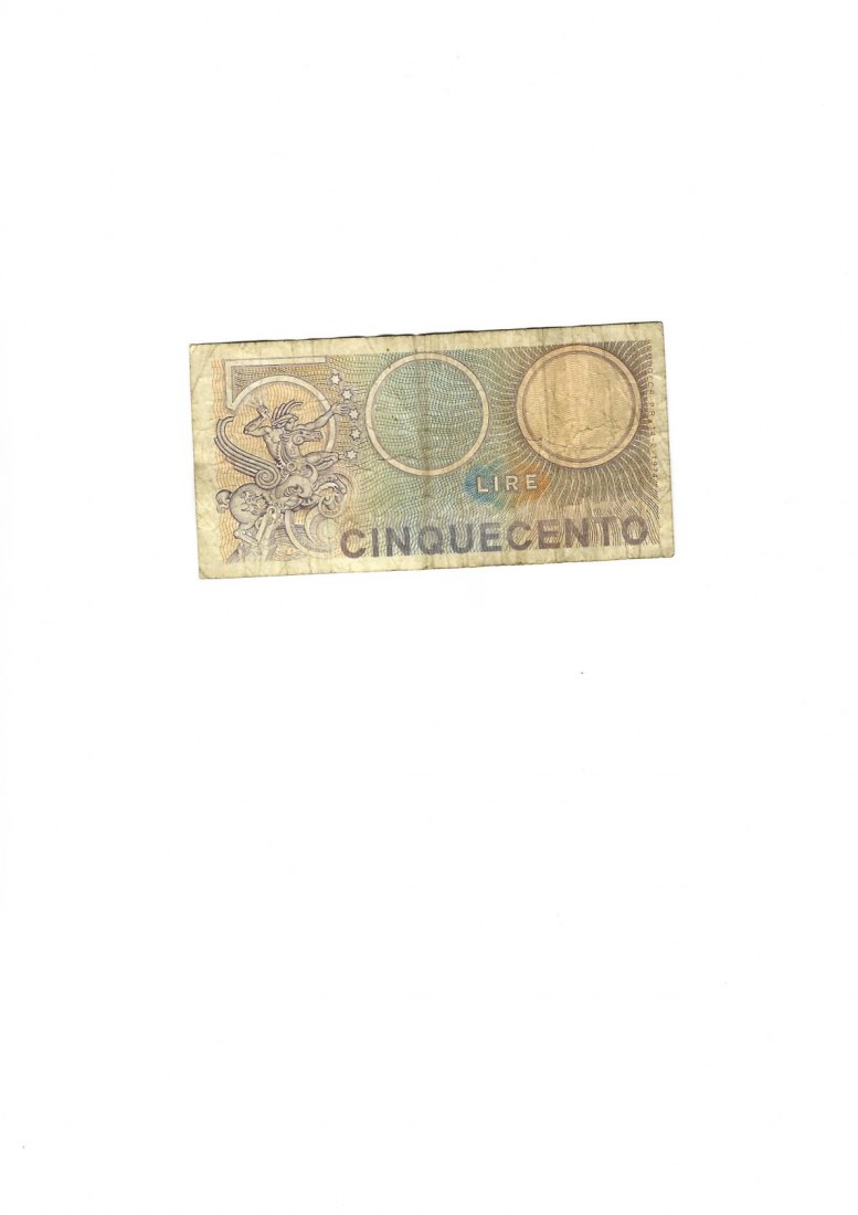  Banknote (56) Italien 500 Lire 1974 Mercurio   